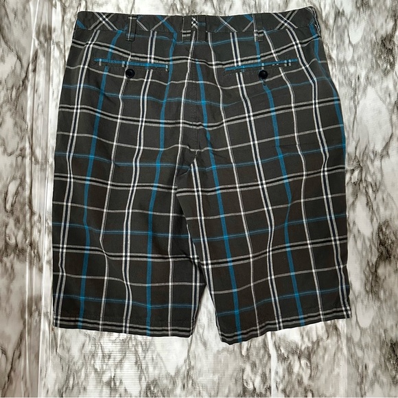 Tony Hawk Mens Sz 38 Blue And Gray Checkered Button Skater Sk8 Shorts Urbancore - Picture 4 of 10